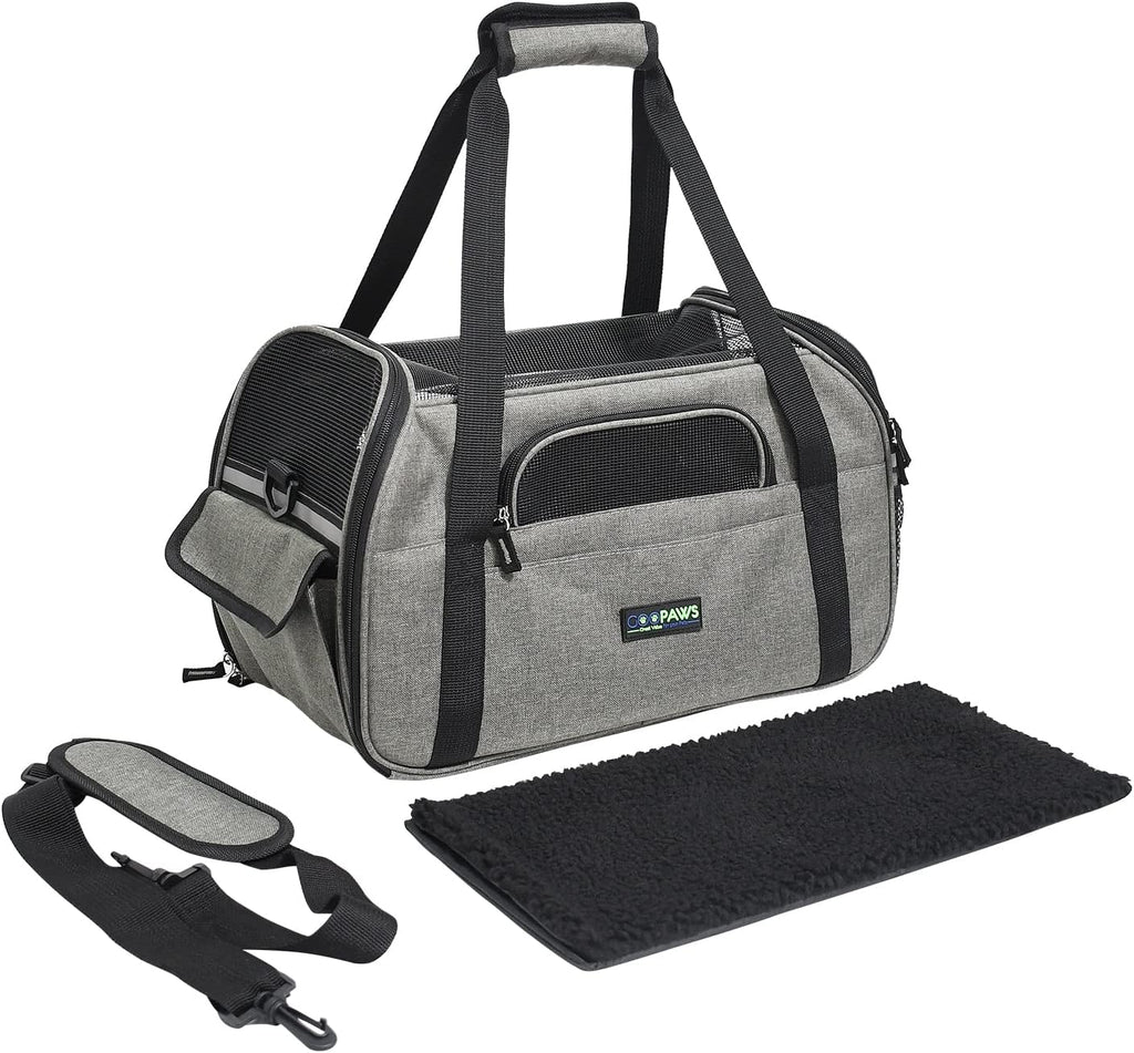 Pink Cat Carrier - Soft-Sided Travel Bag for Cats & Kittens (Up to 15 lbs)