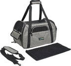 Pink Cat Carrier - Soft-Sided Travel Bag for Cats & Kittens (Up to 15 lbs)