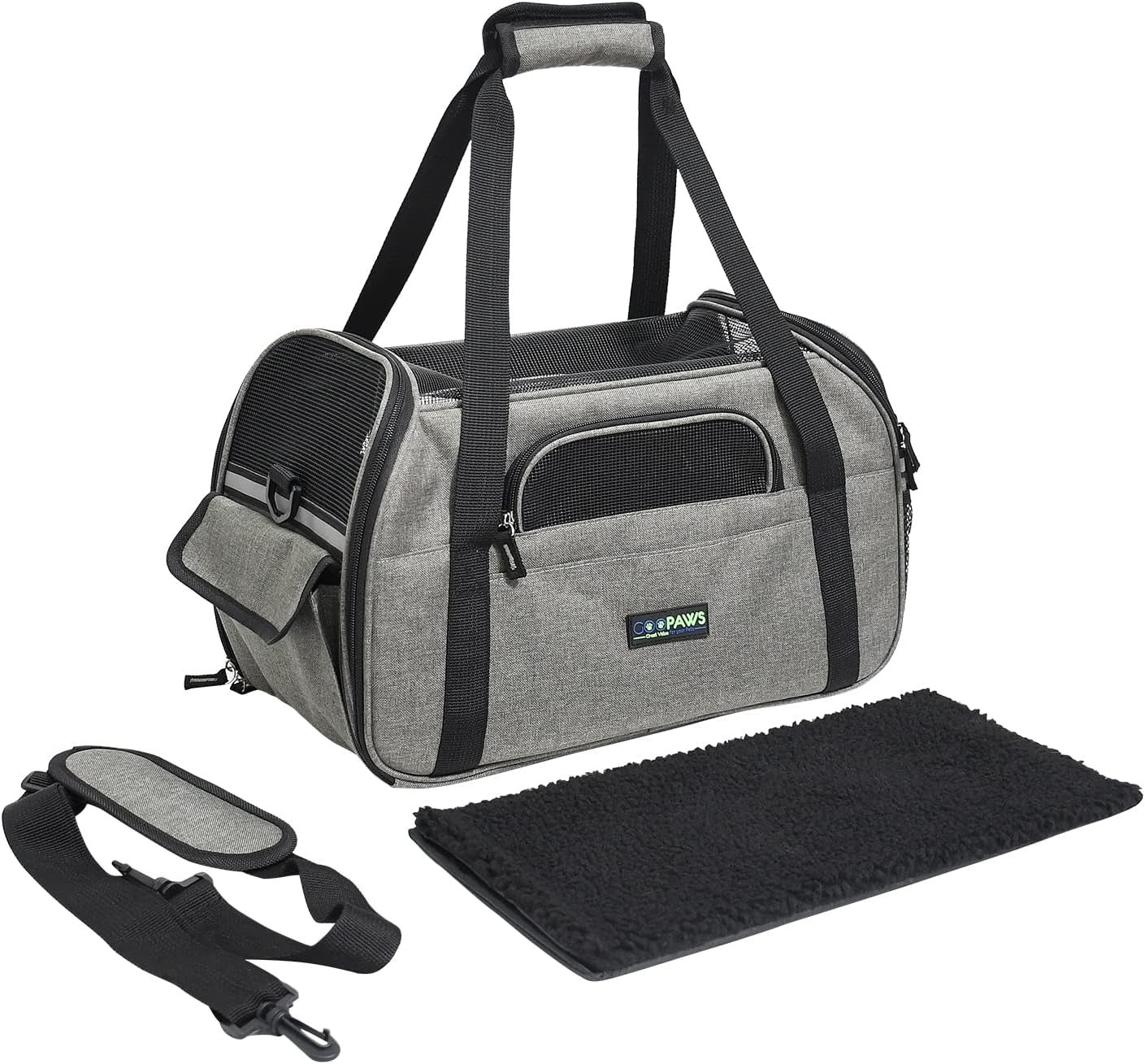 Pink Cat Carrier - Soft-Sided Travel Bag for Cats & Kittens (Up to 15 lbs)