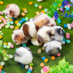 12 Pieces Cat Pom Pom Balls Toys Large Fuzzy Cat Ball Artificial Large Plush Ball for Cats Pets Interactive Playing Indoor(Pink,Leopard)