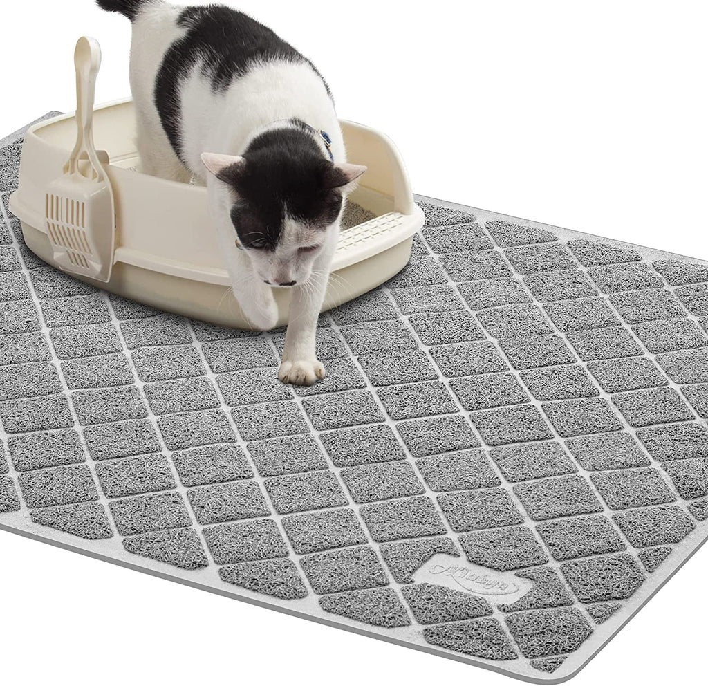 Premium Cat Litter Mat, 47" Long X 35" Wide, Non-Slip and Waterproof Design, Soft on Paws, Easy to Clean