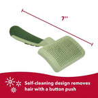 Safari Self-Cleaning Cat Slicker Brush - Easy Push-Button Cleanup
