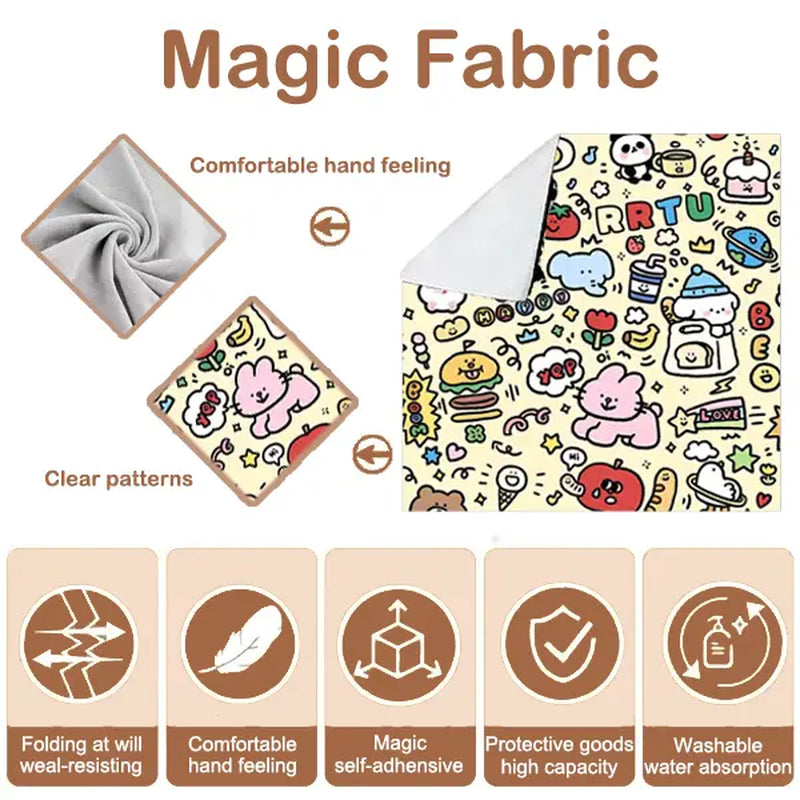 Supetspaw Reusable Cat Grooming Wrap – Washable Self-Adhesive Anti-Scratch Restraint Wrapfor Stress-Free Nail Clipping, Face Cleaning, Medication ， Multifunctional Care& More | Also Great for Makeup or Camera Travel Storage Calming