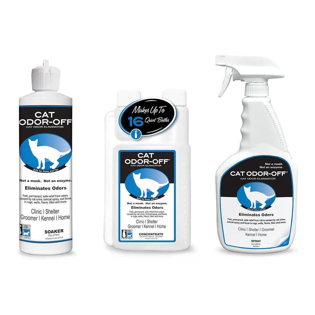 Cat Odor-Off Concentrate Pet Smell Odor Eliminator Bundle – Cat Odor Eliminator Concentrate for Pet Urine, Fresh or Original Scent - Odor Remover