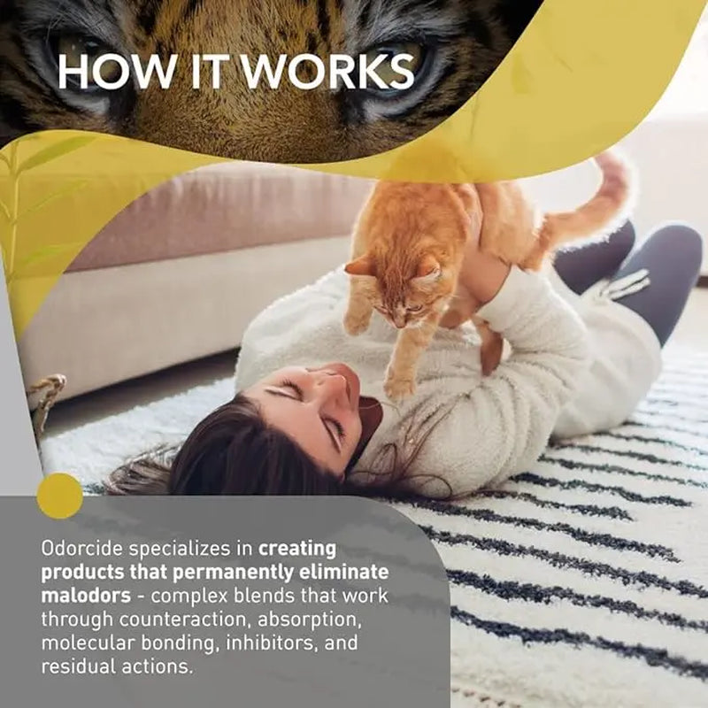 Odorcide Cat Attack - Professional Cat Urine Odor Eliminator Concentrate