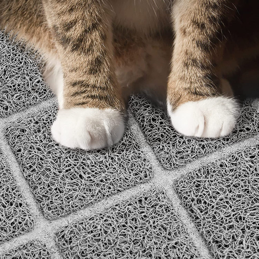 Premium Cat Litter Mat, 47" Long X 35" Wide, Non-Slip and Waterproof Design, Soft on Paws, Easy to Clean