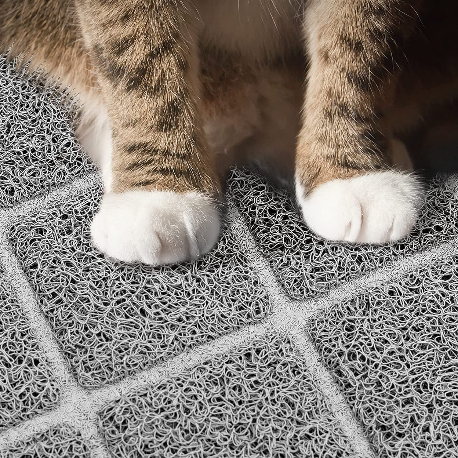 Premium Cat Litter Mat, 47" Long X 35" Wide, Non-Slip and Waterproof Design, Soft on Paws, Easy to Clean