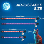 4 PCS Breakaway Cat Collars with Glowing Moon Pendant Adjustable Kitten Collar for Cats Girls Boys Pet Gifts Accessories Leashes Harnesses