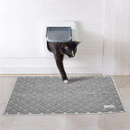 Premium Cat Litter Mat, 47" Long X 35" Wide, Non-Slip and Waterproof Design, Soft on Paws, Easy to Clean