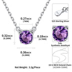 Dainty Cat Birthstone Necklace – Sterling Silver Valentine's Gift