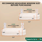 Folding Cat Hammock for Window - Cordless, Machine Washable Bed, Robust Metal Frame, Strong Suction Cups，Cat Window Perch for Cats and Small Dogs Tiktokshopspringglowup