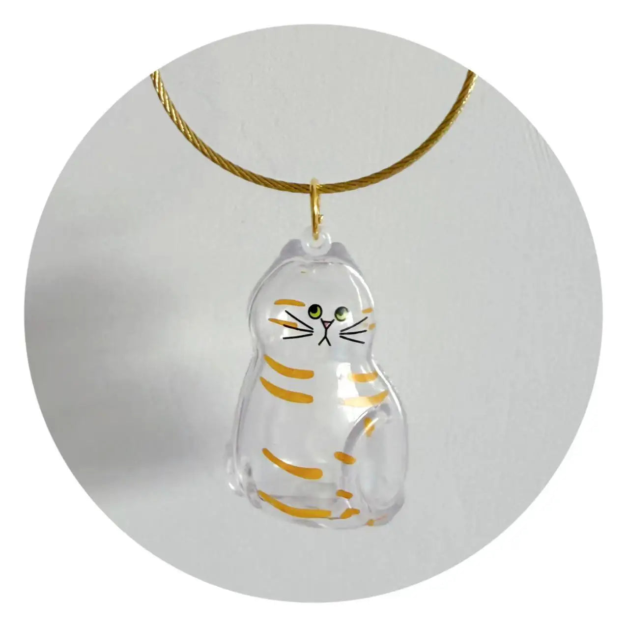 Cat Fur Memorial Pendant Charm — Tabby Cat
