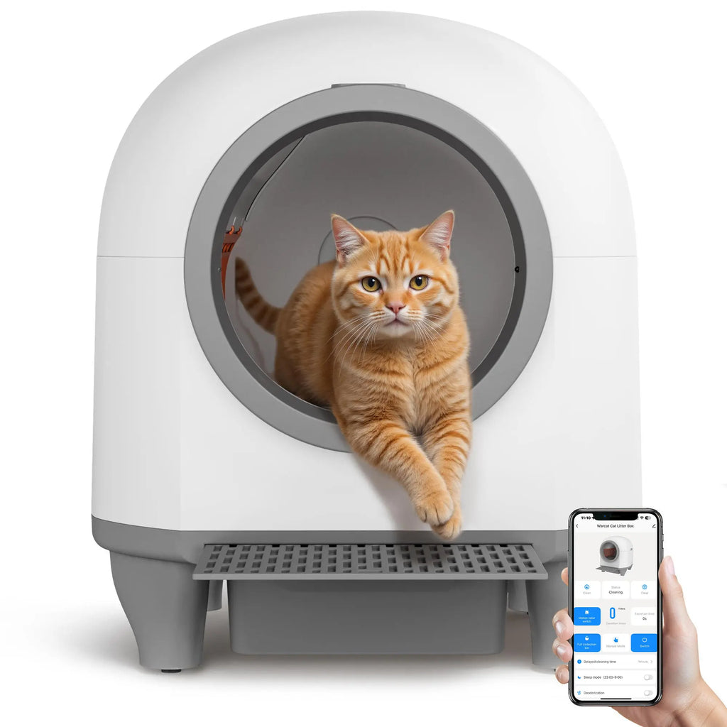 Warcat Smart Low-Noise Auto-Cleaning Litter Box 90L Self Cleaning Cat Litter Box App-Controlled via 2.4G Wifi with Smart Sensors, Safety Protection, Easy Maintenance, Easy Setup & Clean #Tiktokshopstockup#Tiktokshopmothersday#Summervibes#Petlovers