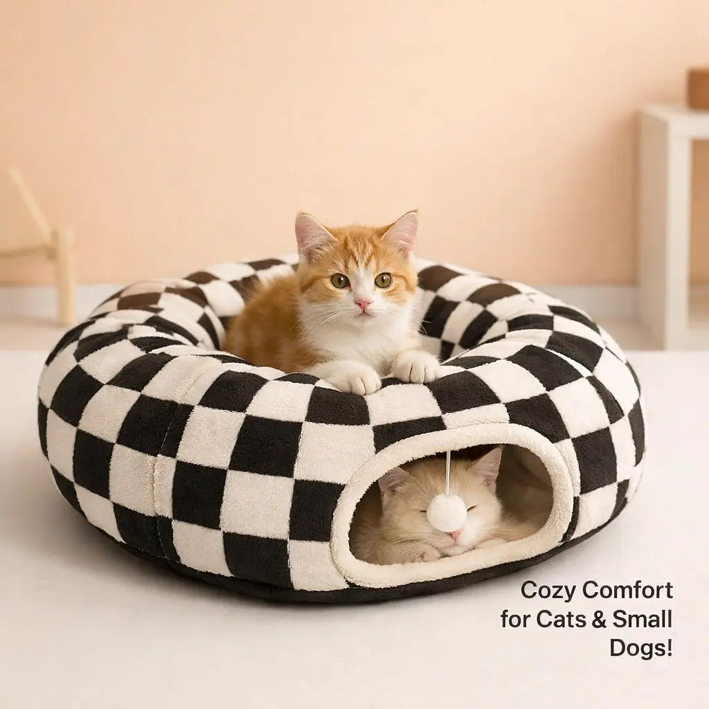 Mizusu Cat Tunnel Bed - 2-in-1 Play & Sleep Hideaway for Cats