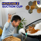 Cat Toy Wand Auto Interactive Toys for Indoor Cat 10 in 1 Hands-Free Natural Bird Feather Ball Toys, Suction Cup Pet Dancing Playing Toy