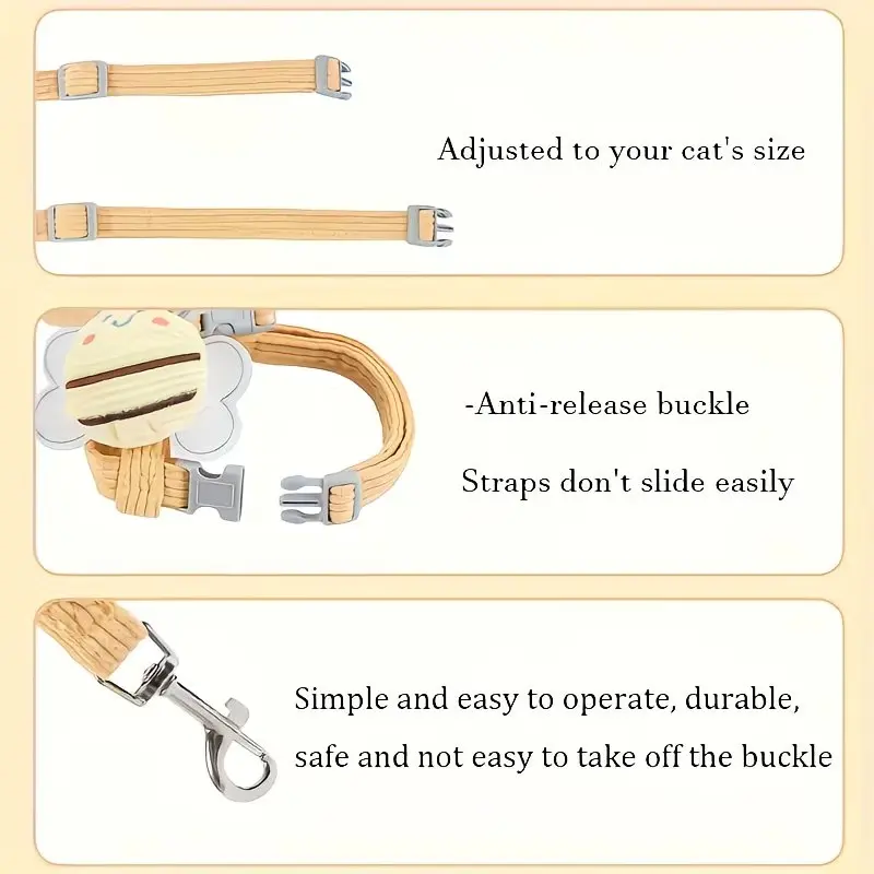 Cat Harness & Leash Set – H-Shape Escape-Proof Walking Gear