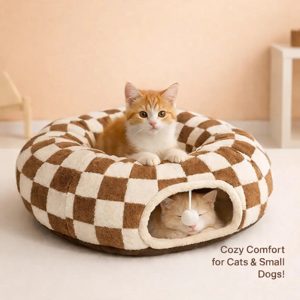 Mizusu Cat Tunnel Bed - 2-in-1 Play & Sleep Hideaway for Cats