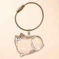 Cat Fur Memorial Pendant Charm — Curled-Tail Cat