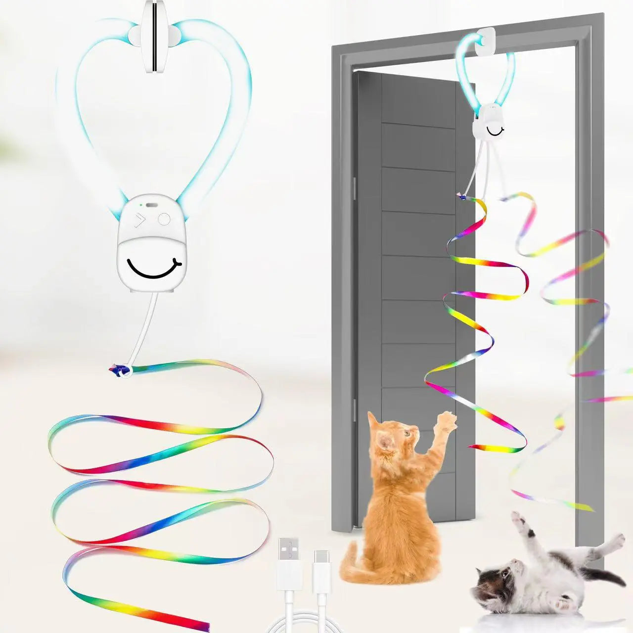 CATPICK Interactive Cat Toy for Indoor Cats - Best Kitten & Adult Cat Enrichment Stimulation Toy with Electric Flying Bird Feather Wand