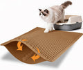Cat Litter Mat Double Layer Waterproof Urine Proof Trapping Mat 1 Pack (30''X24'', Brown)