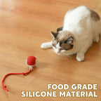 Interactive Cat Toys for Indoor Cats, Interactive Pet Toy Ball, Cat Toy Ball for Bored Indoor Cats, Smart Rolling Ball for Dogs & Cats (Red)