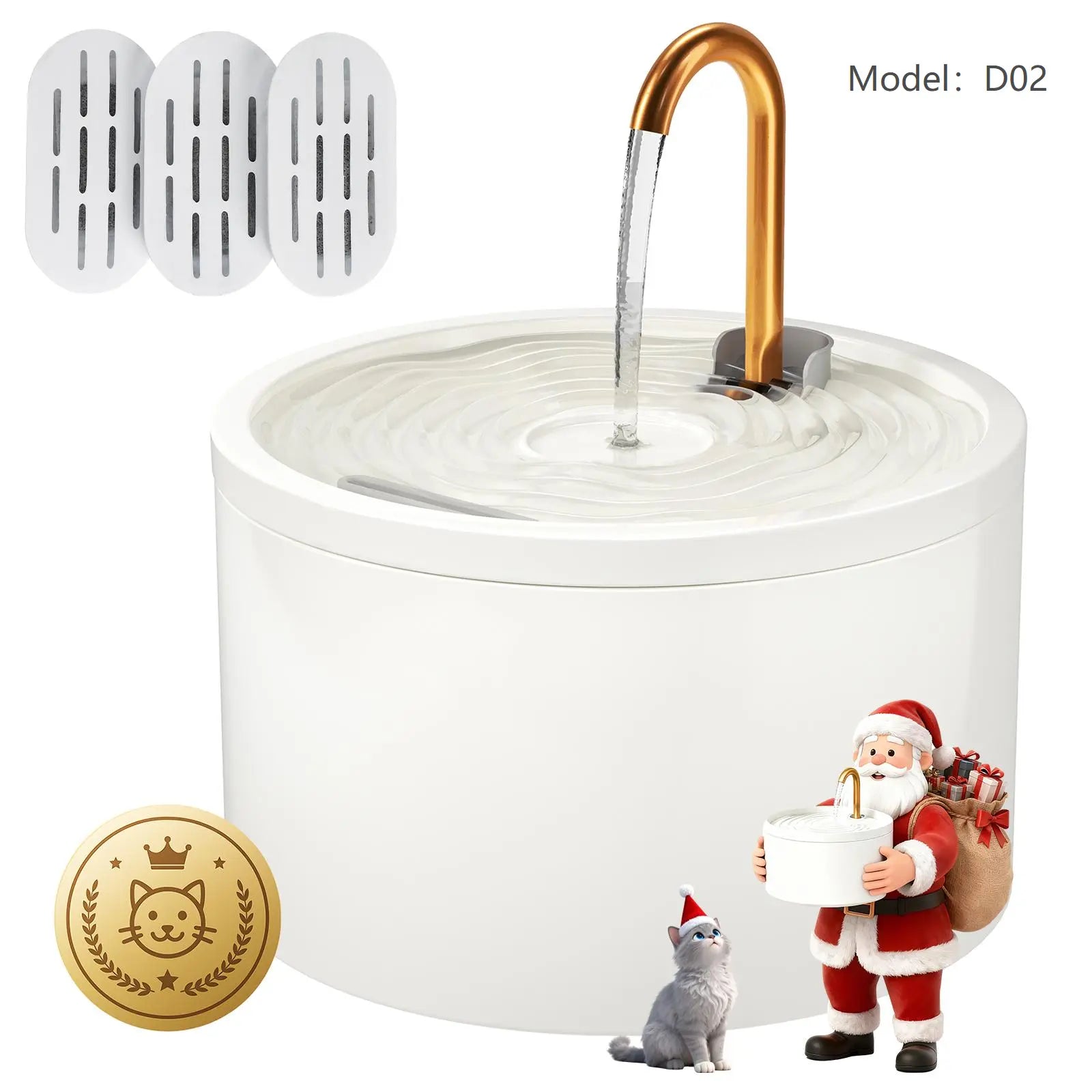 Ceramic Cat Water Fountain — Modern Aesthetic Pet Drinking Fountain