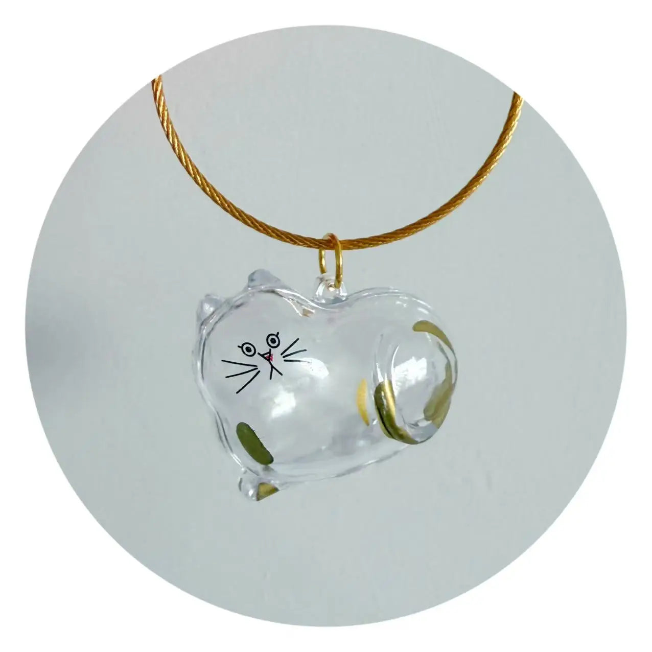 Cat Fur Memorial Pendant Charm — Chubby Cat