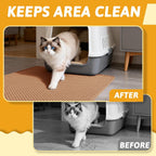 Cat Litter Mat Double Layer Waterproof Urine Proof Trapping Mat 1 Pack (30''X24'', Brown)